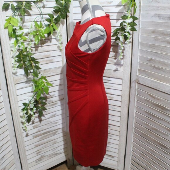 Calvin Klein Sleeveless Sheath Dress with Sunburst - Picture 13 of 16